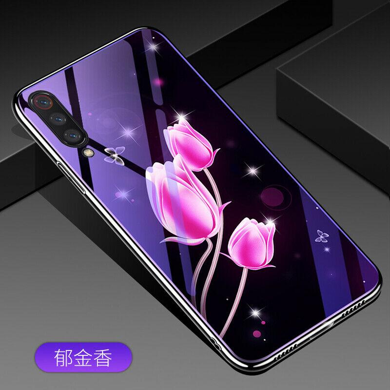 

TPU+Glass чехол Fantasy с глянцевыми торцами для Xiaomi Mi 9, Тюльпаны