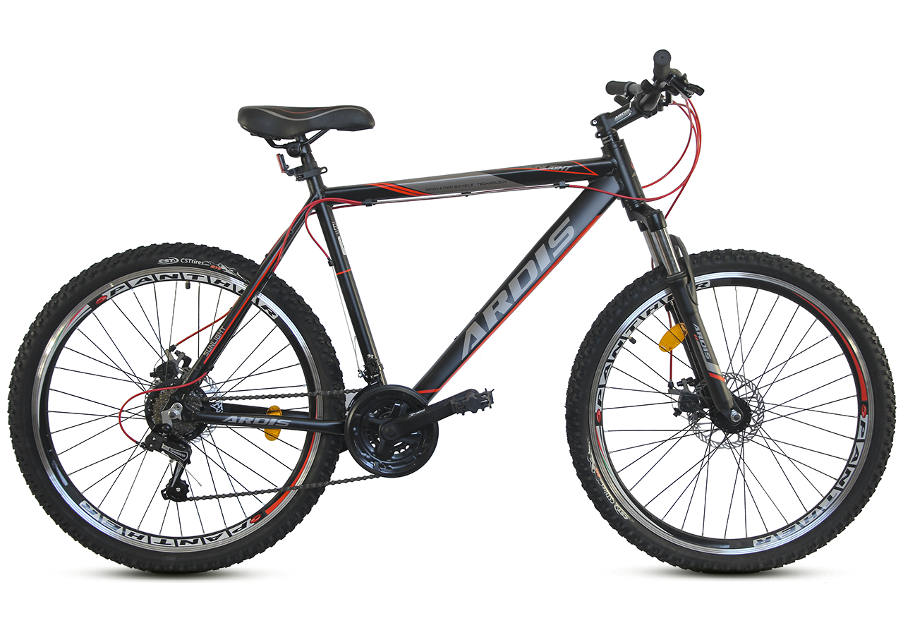 

Горный велосипед ARDIS SUNLIGHT MTB 26" алюминиевый, Черно-красный, Черный