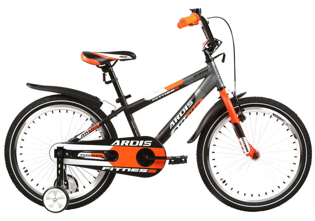 Детский велосипед ARDIS FITNESS BMX 20" двухколесный с боковыми колесами,  Черно-оранжевый: продажа, цена в Киеве. велосипеды от "Магазин спорттоваров  SportUP" - 631975918