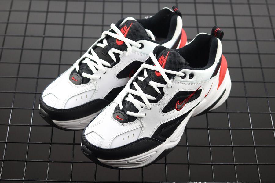 nike m2k tekno black red