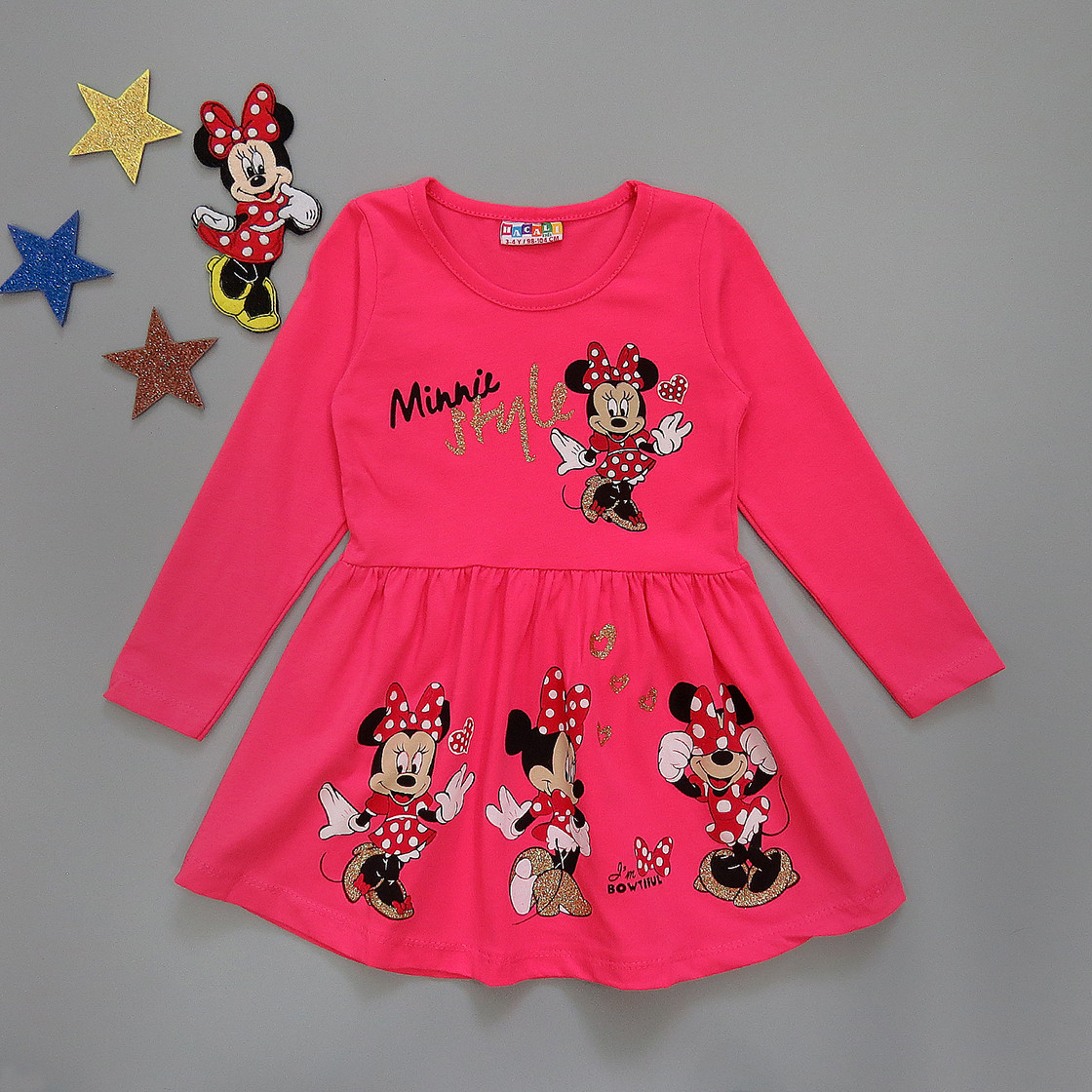 

Платье Minnie Mouse для девочки. 86-92 см 86-92 см, Розовый