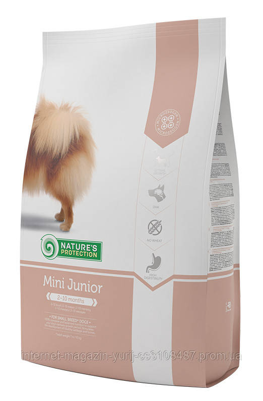 Корм Nature's Protection (Натур Протекшн) Mini Junior для щенков малых пород до 8 месяцев, 18 кг