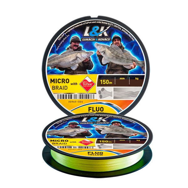 

Шнур Energofish L&K X3 Micro Braid Teflon Coated Fluo Yellow 150m 0.12mm 6.82kg (30965012), Желтый