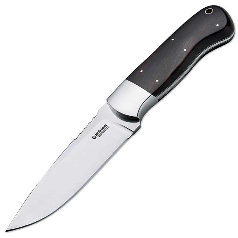 

Нож фиксированный Boker Drikas (длина: 231мм, лезвие: 119мм), дерево, ножны кожа