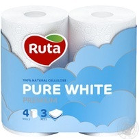 Бумага туалетная Ruta Pure White 4 штук в упаковке