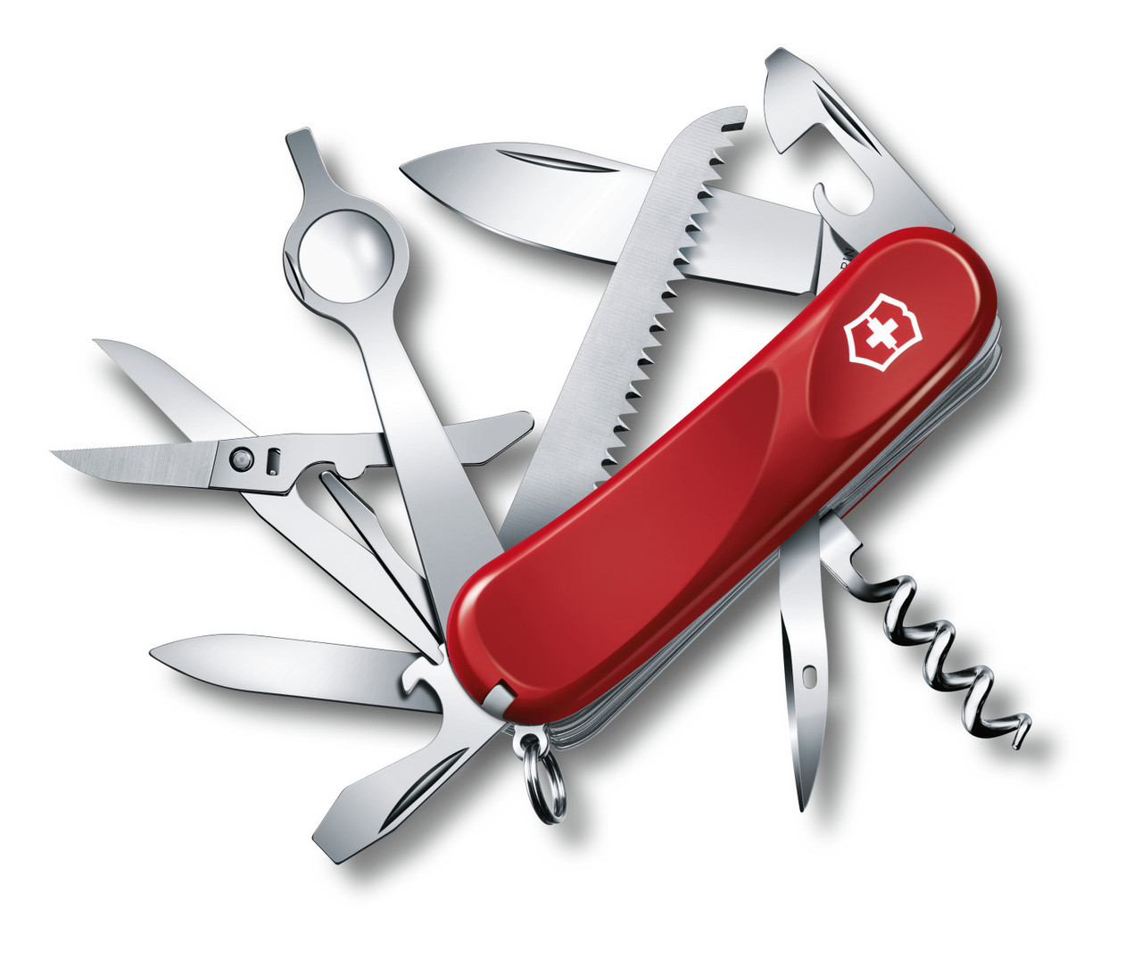 

Нож раскладной Victorinox Delemont "Evolution 23" Швейцарский нож на 17 функций красного цвета, Красный