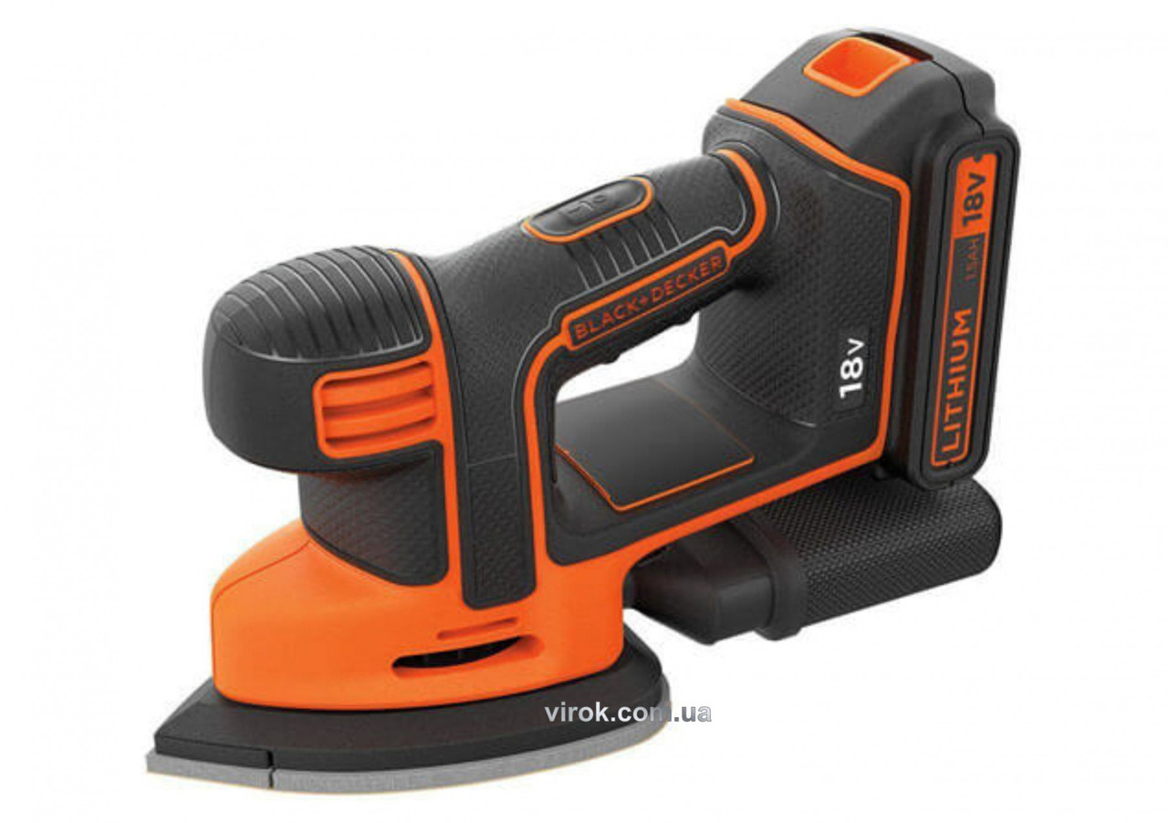 

Вибрационная аккумуляторная шлифмашина Black+Decker Li-Ion 18 В