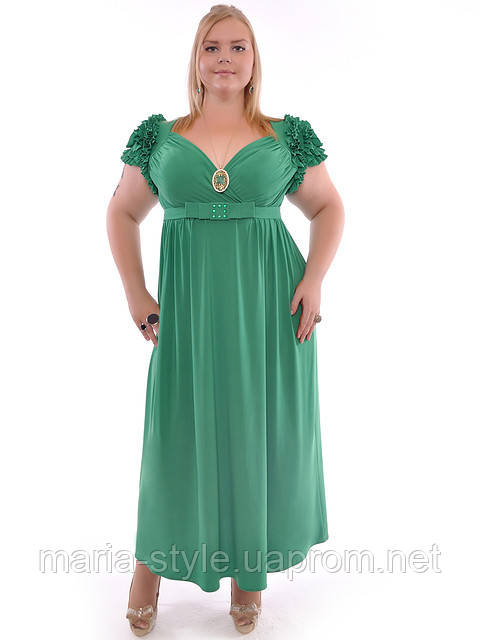 

Платье длинное большого размера зеленое 62 Фиолетовый