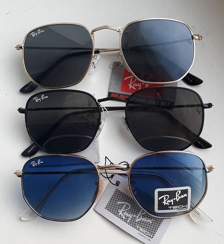 

Женские солнцезащитные очки Ray Ban синие, Золотистый