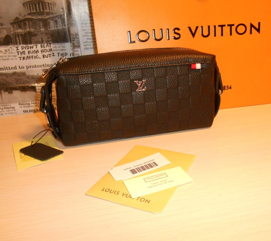 Мужская сумка клатч барсетка Louis Vuitton, кожа, Франция