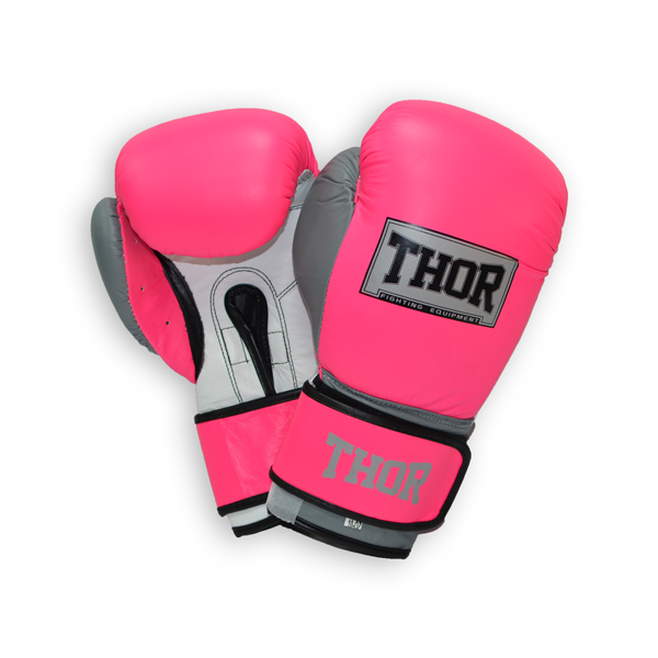 

Боксерские перчатки Thor Typhoon Leather (8027/02) Pink/White/Grey 10, Розово-белый