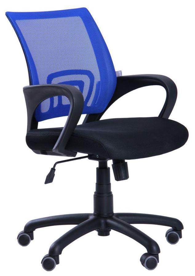 Кресло Веб сиденье Сетка черная/спинка Сетка синяя