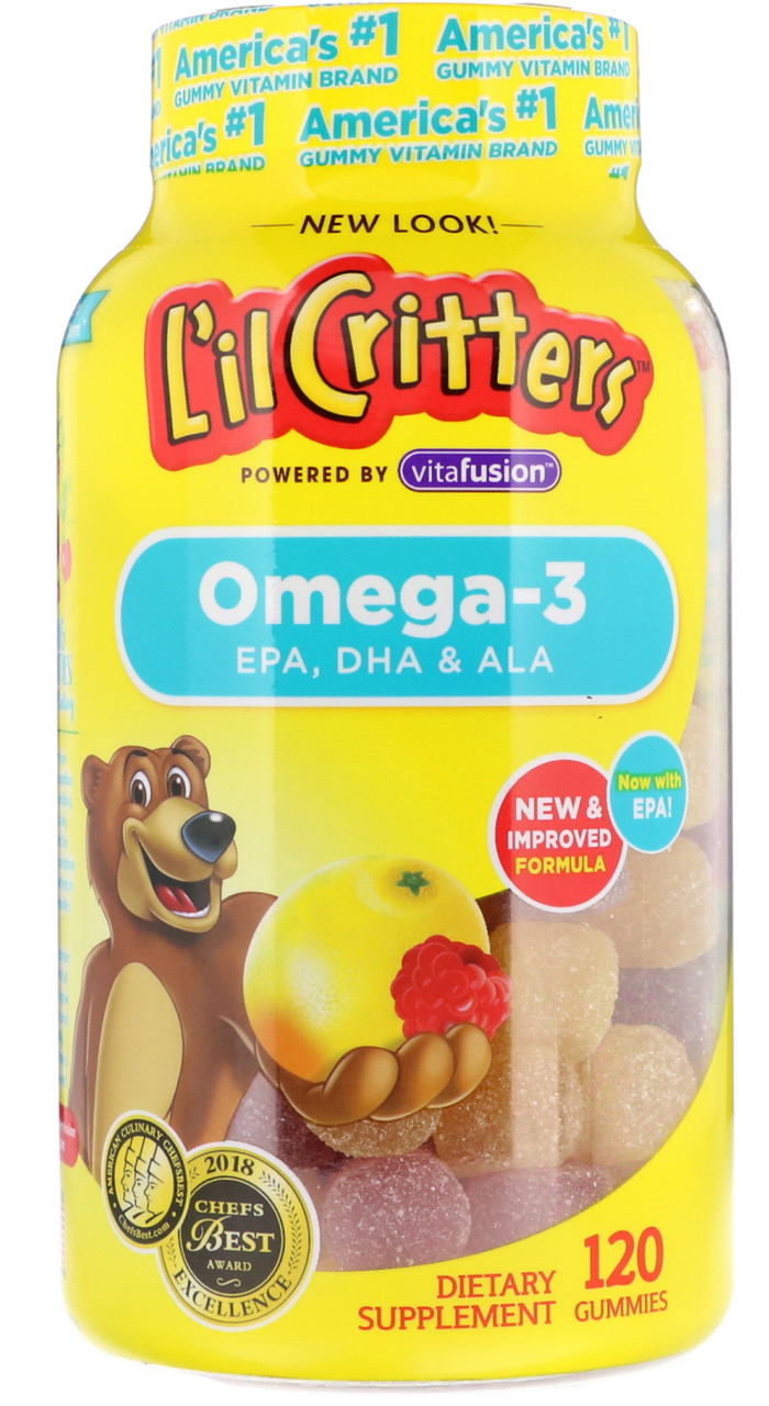 

Рыбий жир Омега-3 детская Lil Critters Omega-3 120 gummies