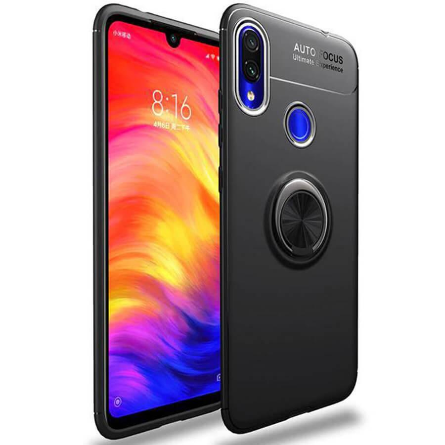 

TPU чехол Deen ColorRing под магнитный держатель для Xiaomi Redmi Note 7 / Note 7 Pro / Note 7s Черный / Черный