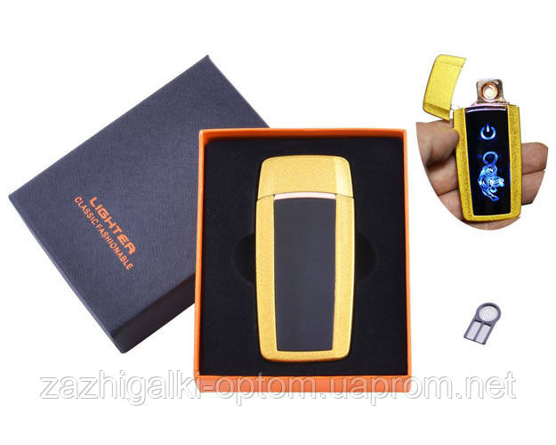 

USB зажигалка в подарочной коробке Tiger HL-55 Gold (Спираль накаливания)