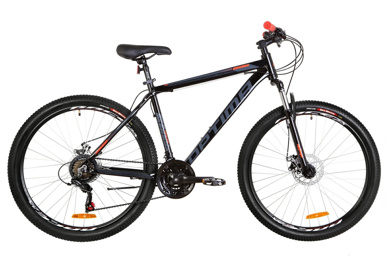 

Горный велосипед OPTIMABIKES AL MOTION DD AM 27.5"(черно-оранжевый)19r