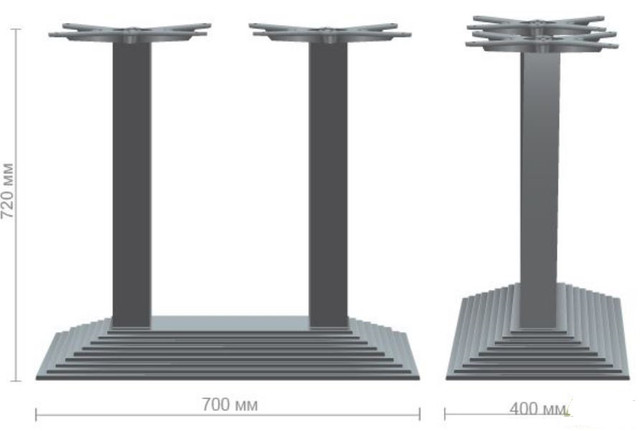 База Пирамида Дабл (TB119) размеры