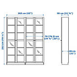 IKEA BILLY/OXBERG Книжкова шафа з дверима, дубовий шпон, скло (192.499.63), фото 4