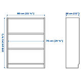 IKEA BILLY Книжный шкаф, белая Морилка дубовый шпон  (104.042.08), фото 3