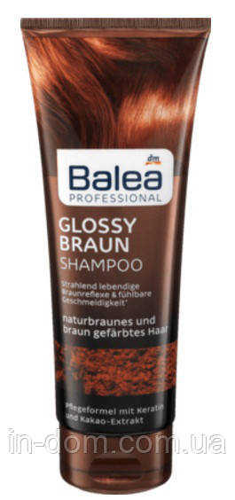 

Balea Professional Shampoo Glossy Braun шампунь для глянца каштановых волос 250 мл