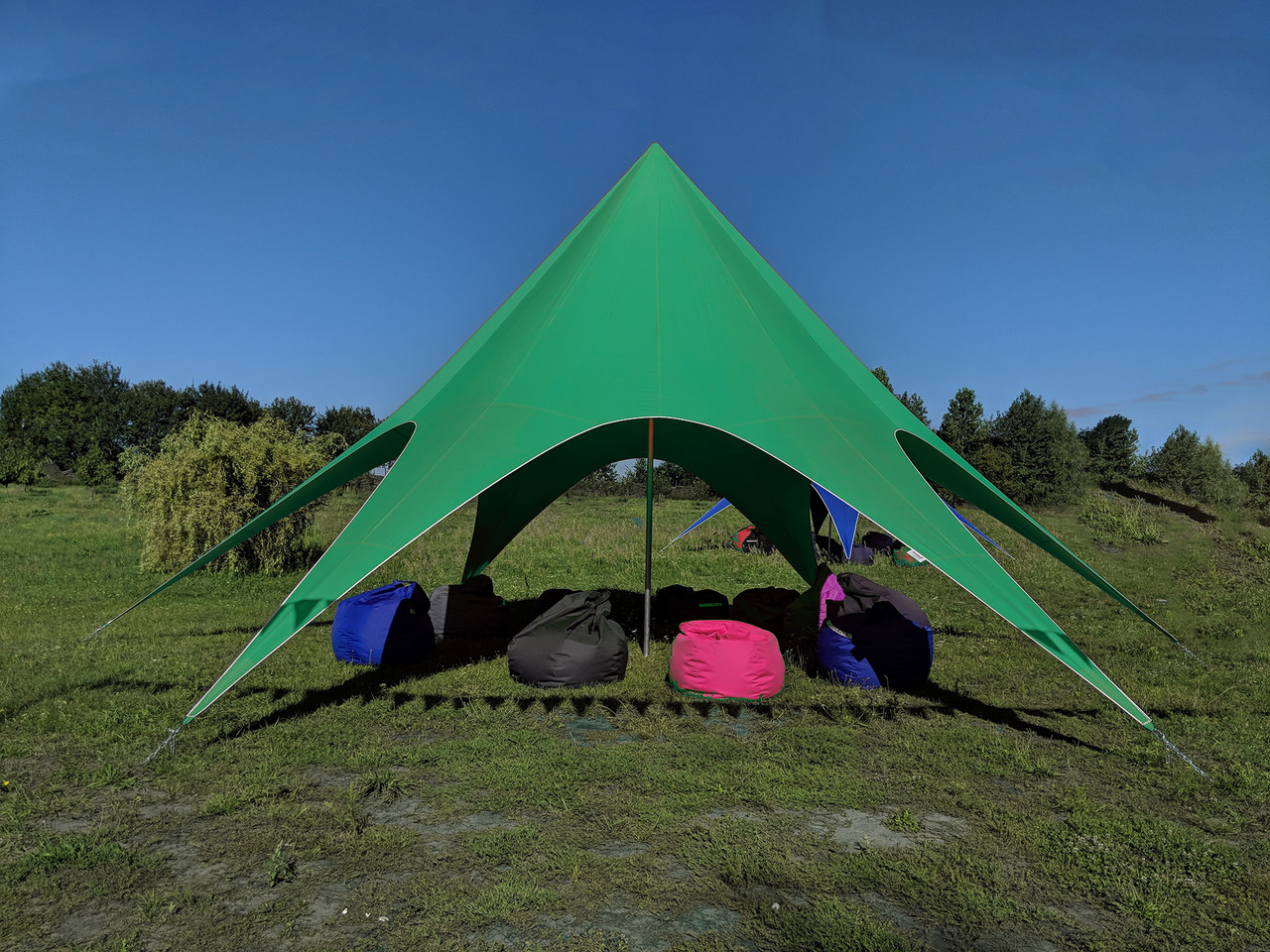 Аренда палатки Звезда - цвет зеленый