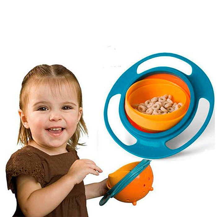 Детская тарелка непроливайка неваляшка Universal Gyro Bowl из экологически безопасного пластика