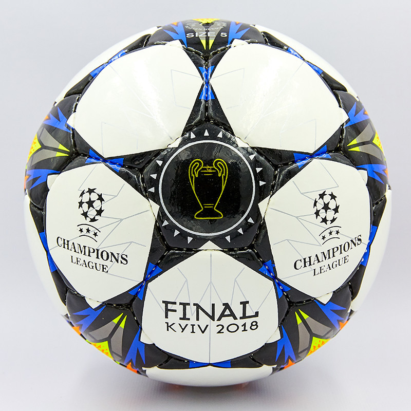 

Мяч футбольный №5 PU ламин. LIGA CHAMPIONS 2018 белый-черный-желтый
