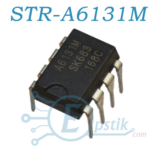 STR-A6131M, PRC контролер живлення з вбудованим транзистором, 500В, 15Вт., DIP8