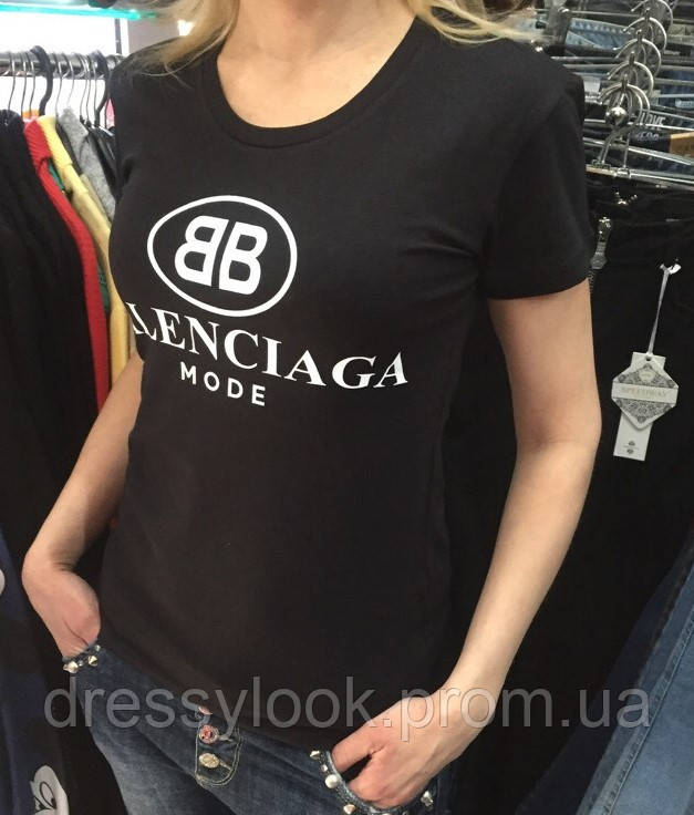 

Футболка женская Balenciaga черная, Черный