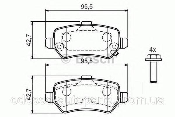 

Тормозные колодки дисковые задние (с пластинами) KIA CEE'D хэтчбек, PRO CEE'D 2012- (Stellox)