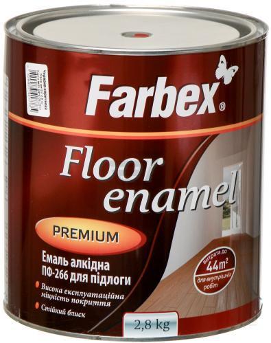 Farbex Эмаль алкидная ПФ-266 для пола Желто-коричневый 25 кг
