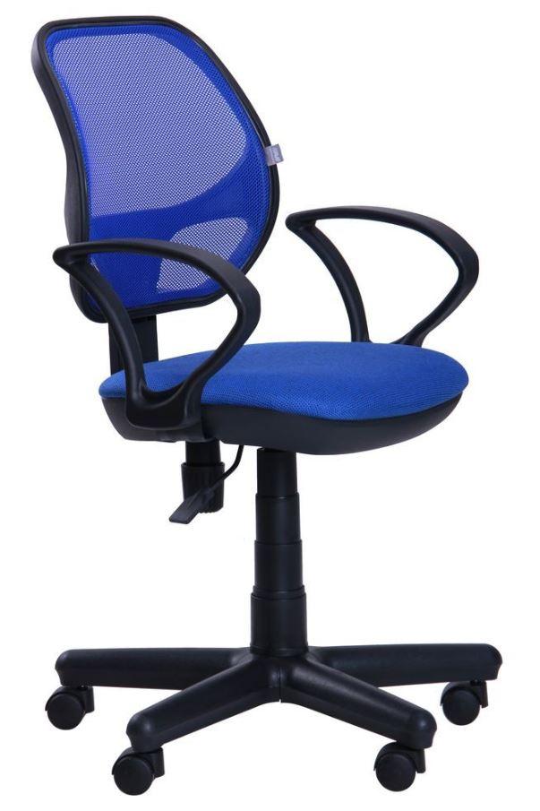 Кресло Чат АМФ-4 сиденье А-21, спинка Сетка синяя