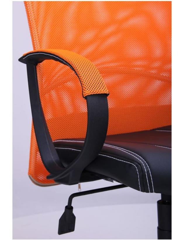 Кресло Лайт Net LB Софт АМФ-8 Неаполь N-20 нитка белая/спинка Сетка Оранжевая нитка белая (фото 7)