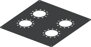 Змінна верхня панель до моноблоку MB-TP4 (Ш200 Г200) чорна, RAL9005 (Black textured)