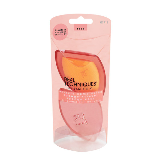 

Cпонж + контейнер для хранения Real Techniques Miracle Complexion Sponge + Travel Sponge Case