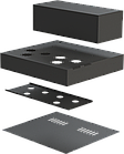 Корпус для лампового підсилювача звуку, MB-6p14p (Ш364 Г334 В176(66)) чорний, RAL9005(Black textured), фото 10