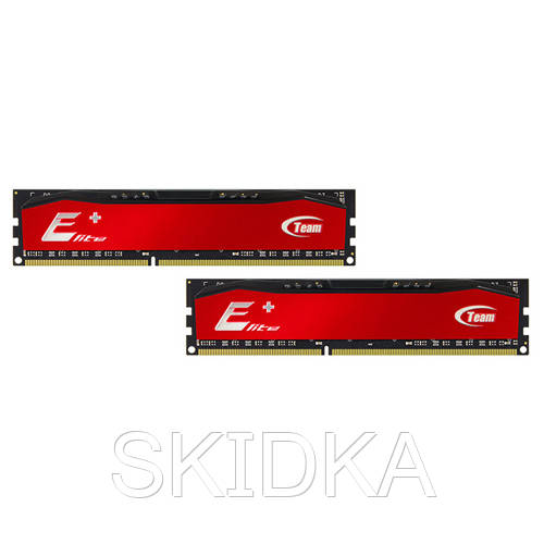 

Оперативная память Team DDR4 2400MHz 16GB (2x8GB) Elite Plus Red (TPRD416G2400HC16DC01)