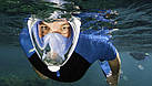 [ОПТ] Маска Полнолицевая для Ныряния, Снорклинга и Подводного Плавания (Голубая), фото 6
