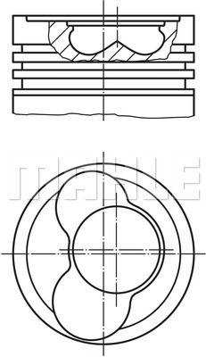 

Поршень VW LT 28-35 II, VW LT 28-46 II, VW TRANSPORTER IV 0305802 MAHLE