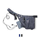 [ОПТ] Мужская сумка через плечо Кобура РЮКЗАК Cross Body (Синяя), фото 3