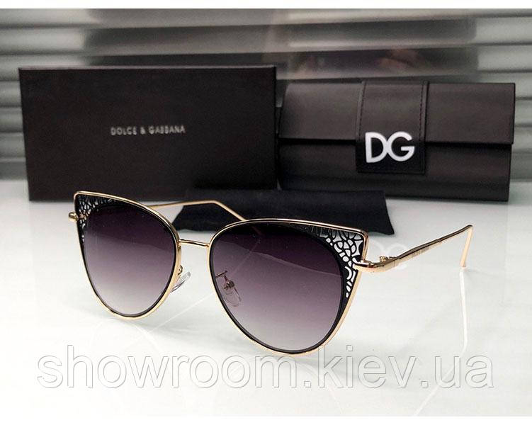 

Брендовые женские солнцезащитные очки D&G (8800) black