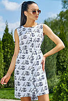 ✔️ Женское летное платье-халат штапельное 42-48 размера белый, фото 1