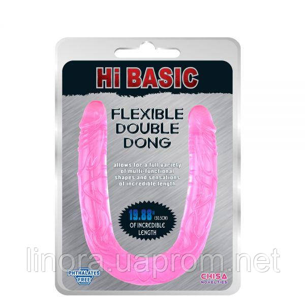 

Jelly Flexible Double Dong-pink