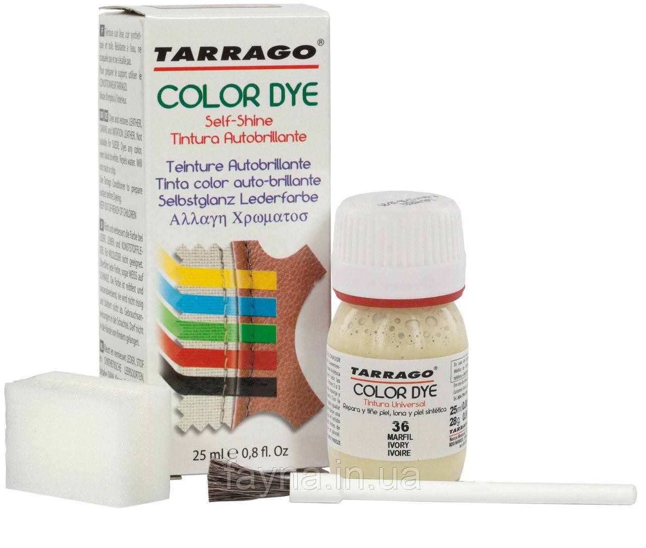 

Краситель для гладкой кожи и текстиля Tarrago Color Dye Ивори (Слоновая кость)