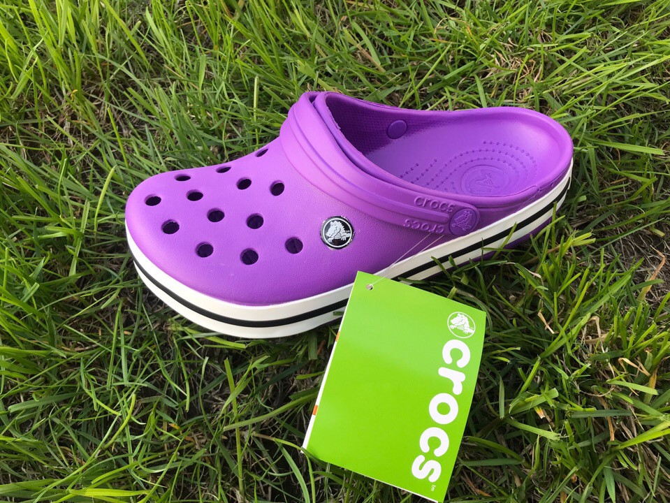 

Кроксы женские фиолетовые летние удобные Crocs Crocband Крокс, Фиолетовый