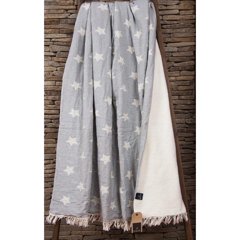 

Плед микроплюш Barine - Star Throw grey 130*170, Серый