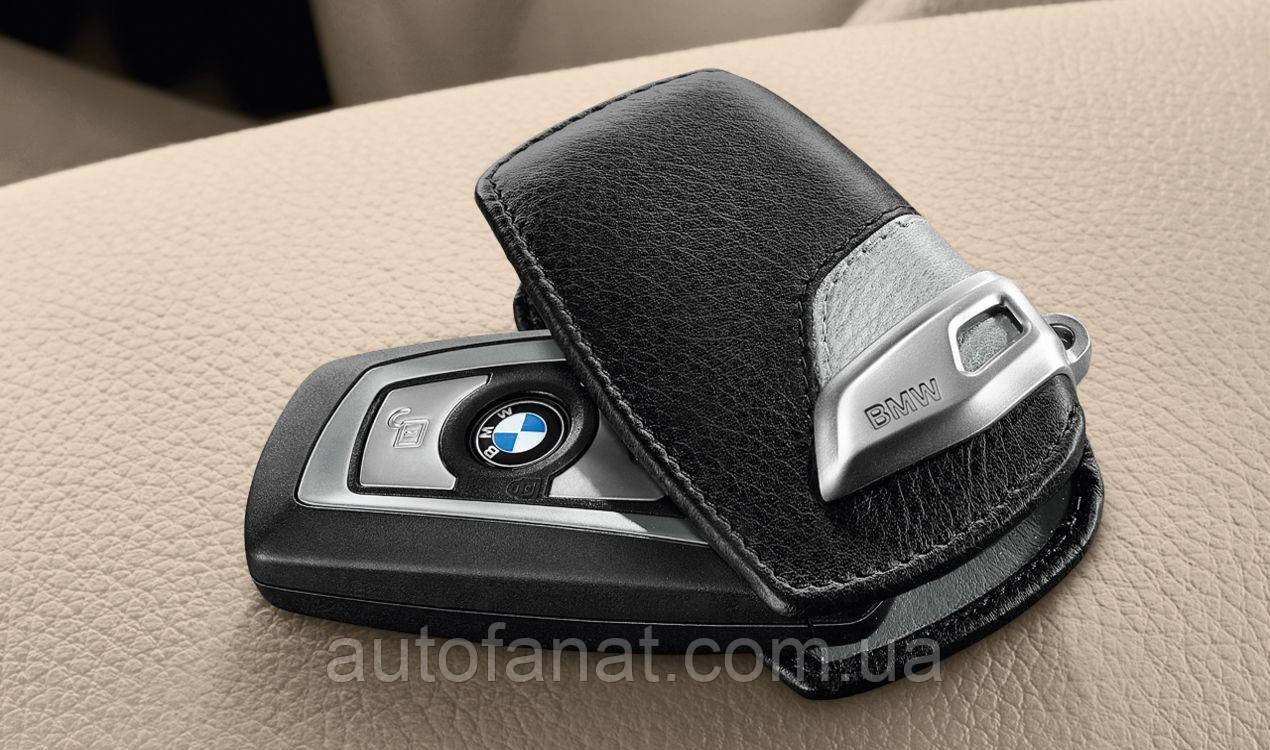 

Футляр BMW для ключа Leather Key Case Urban Line, оригинальный кожаный (82292219913), Серый