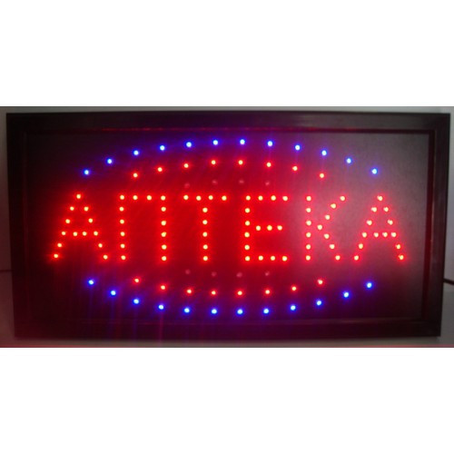 Светодиодная вывеска "Аптека" 48*25 2 Вт LED яркое табло для аптек