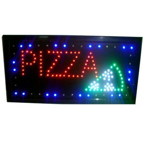 Рекламная светодиодная LED вывеска "Пицца" 48 Х 25 см для использования внутри помещения и на улице 