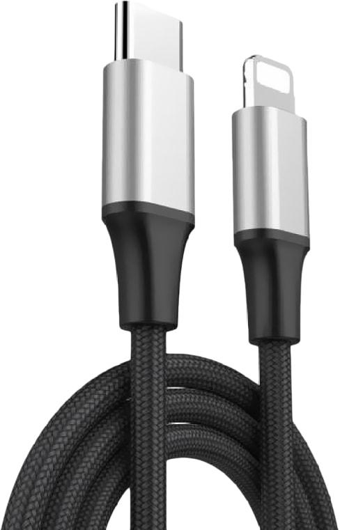 

Кабель Baseus Rapid Series USB-C/Lightning 1,2 м, Silver+Black (CATSU-S1)